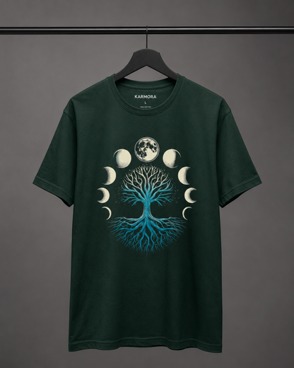 Moon - Round Neck Unisex T-Shirt