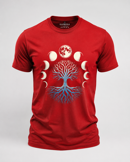 Moon - Round Neck Unisex T-Shirt