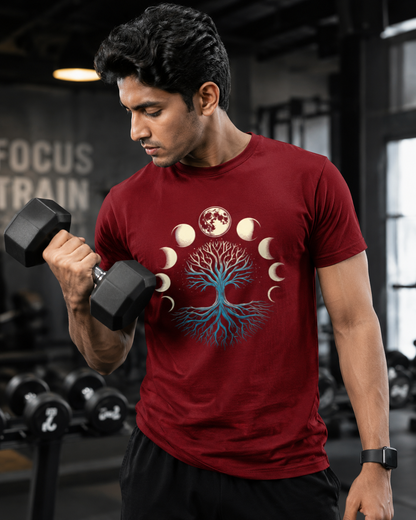 Moon - Round Neck Unisex T-Shirt