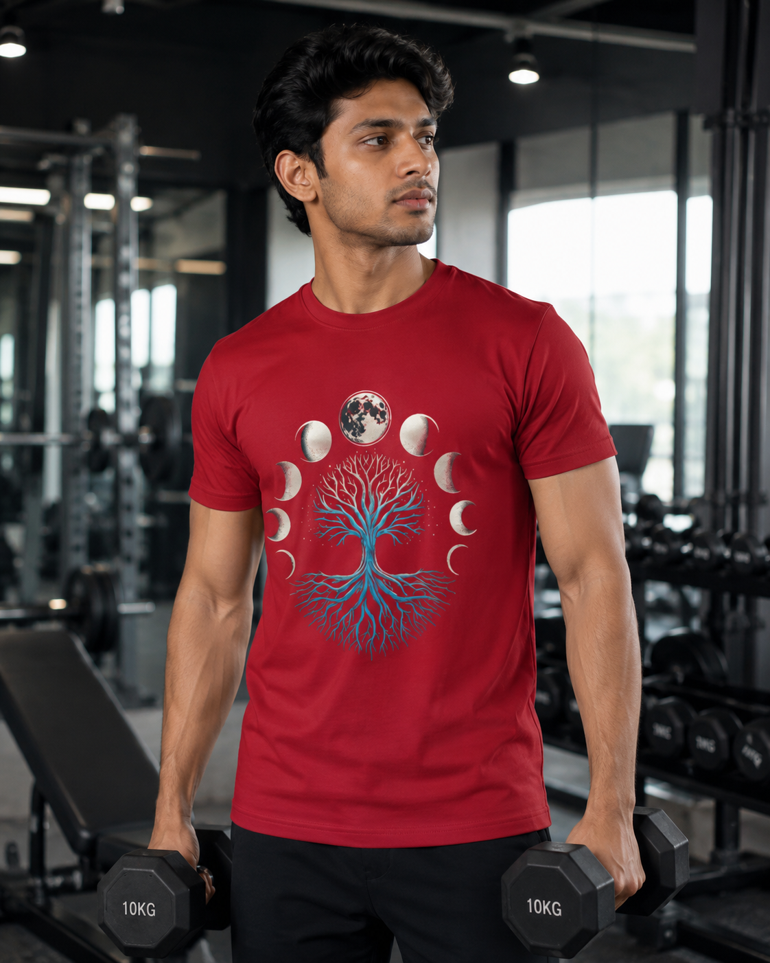 Moon - Round Neck Unisex T-Shirt