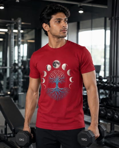 Moon - Round Neck Unisex T-Shirt