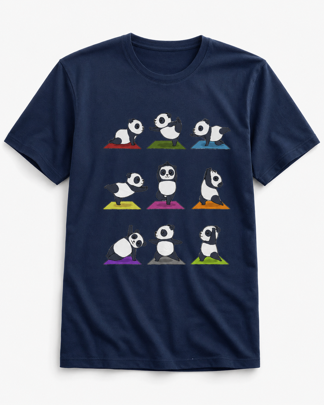 Yoga Panda - Round Neck Unisex T-Shirt