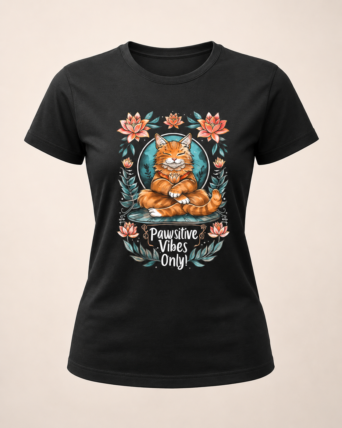 PAWSITIVE VIBES - Women's Round Neck T-Shirt
