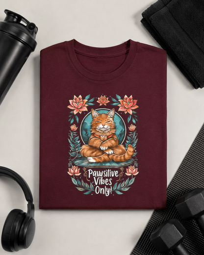 PAWSITIVE VIBES - Women's Round Neck T-Shirt