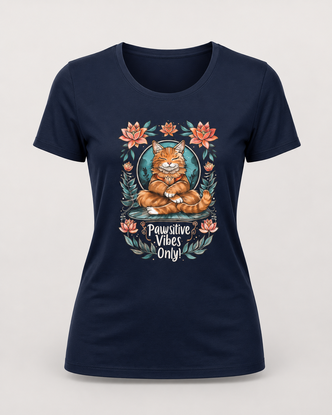 PAWSITIVE VIBES - Women's Round Neck T-Shirt