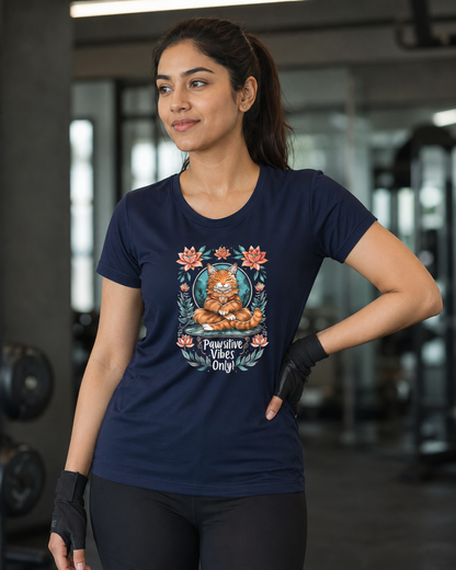 PAWSITIVE VIBES - Women's Round Neck T-Shirt