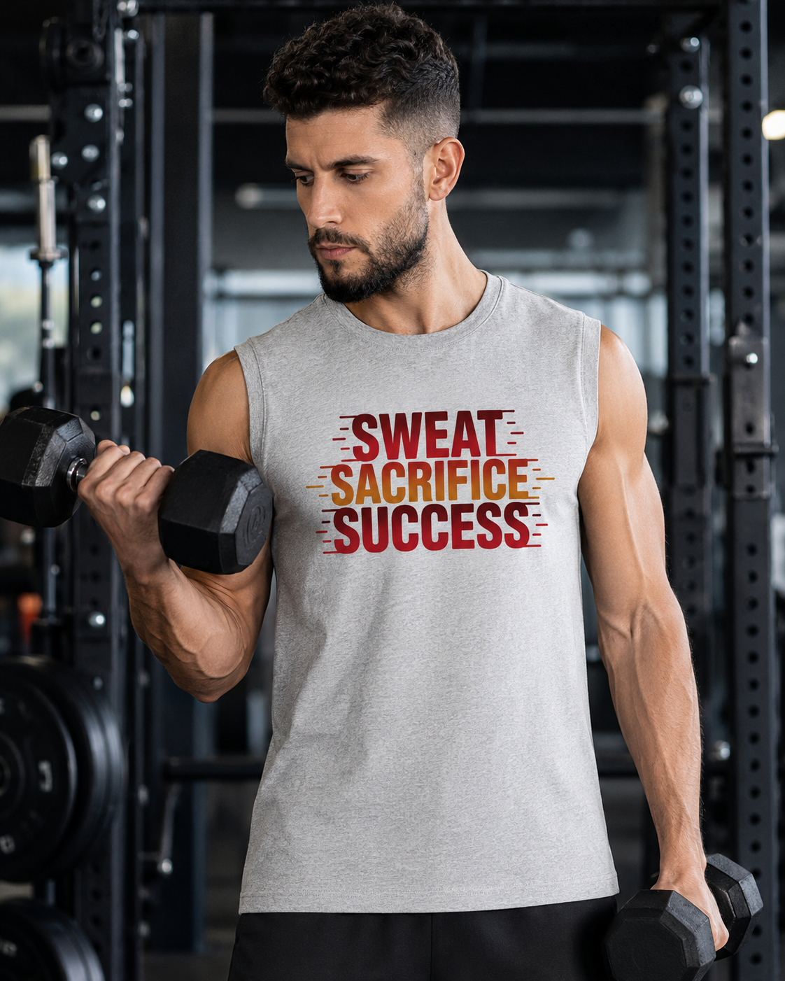 SWEAT SACRIFICE SUCCESS - Men's Sleeveless T-Shirt