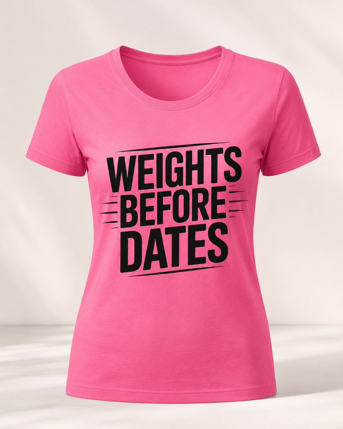 WEIGHTS BEFORE DATES - Round Neck Women's  T-Shirt