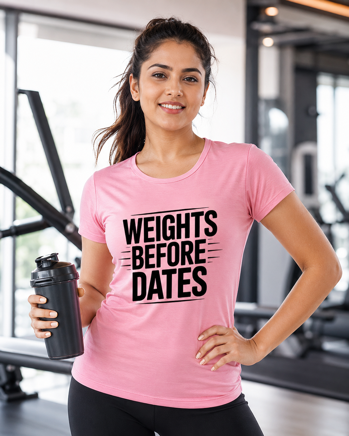 WEIGHTS BEFORE DATES - Round Neck Women's  T-Shirt