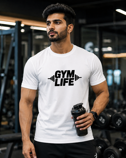 GYM LIFE - Round Neck Unisex T-Shirt
