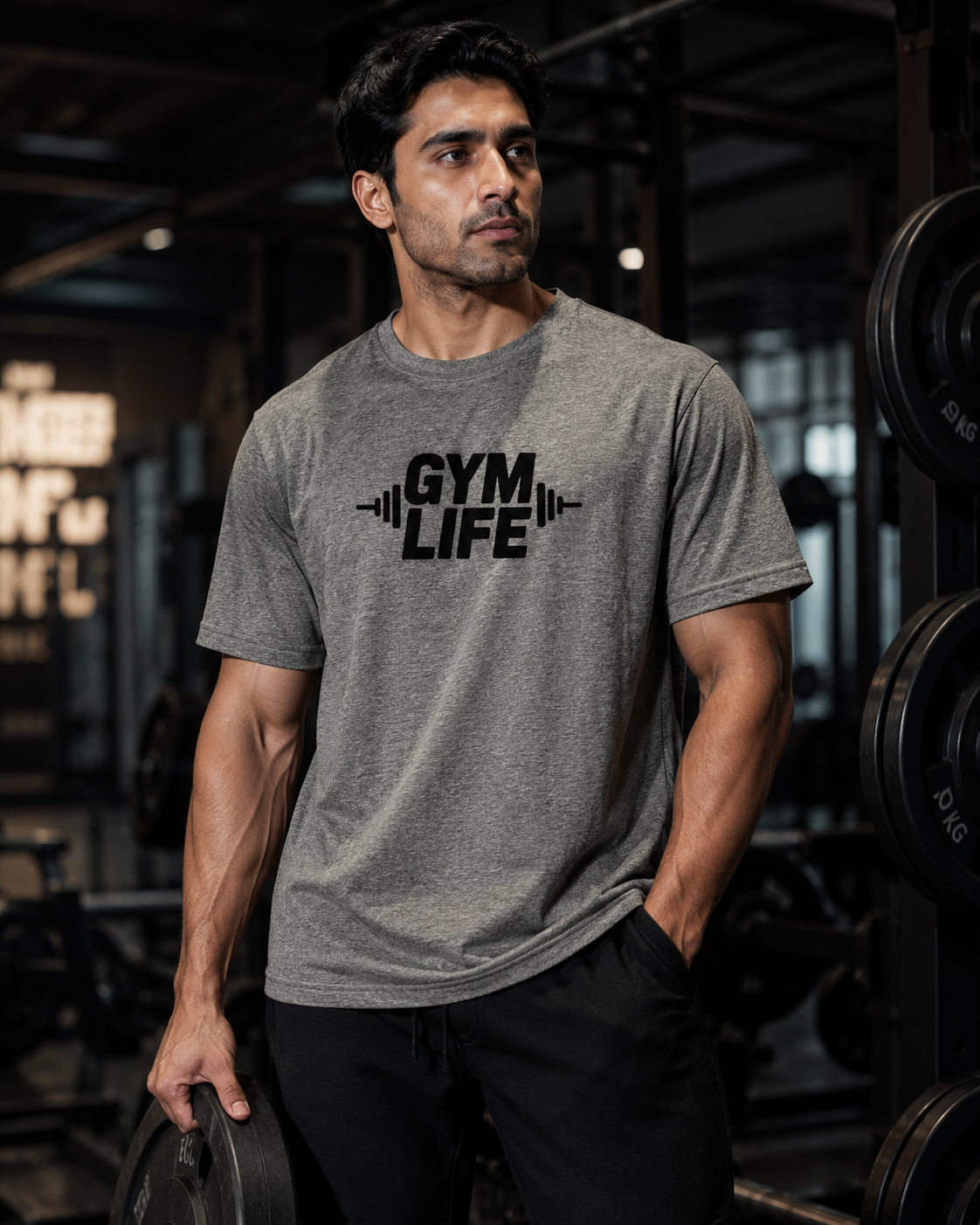 GYM LIFE - Round Neck Unisex T-Shirt