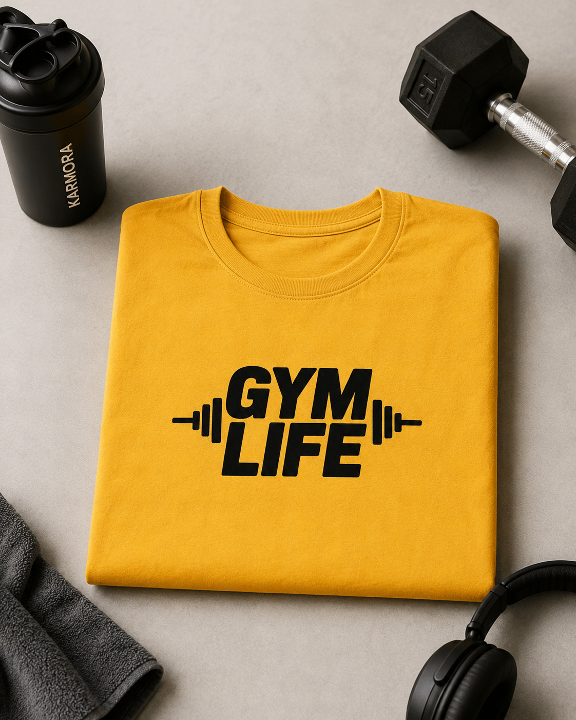 GYM LIFE - Round Neck Unisex T-Shirt