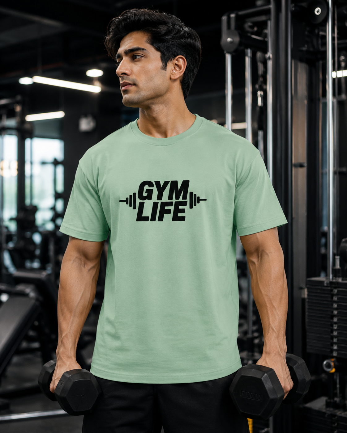 GYM LIFE - Round Neck Unisex T-Shirt