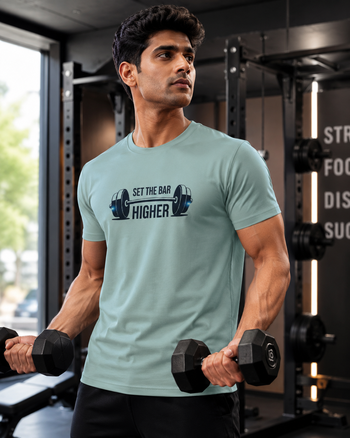 GYM BAR - Round Neck Unisex T-Shirt
