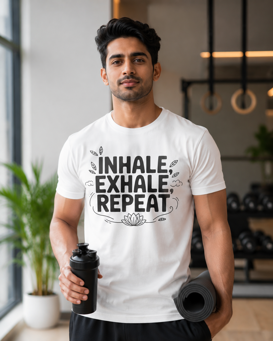 INHALE EXHALE REPEAT - Unisex Oversized T-Shirt