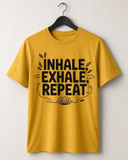INHALE EXHALE REPEAT - Unisex Oversized T-Shirt