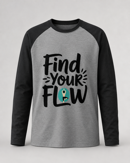 FIND YOUR FLOW - Unisex Raglan T-Shirt