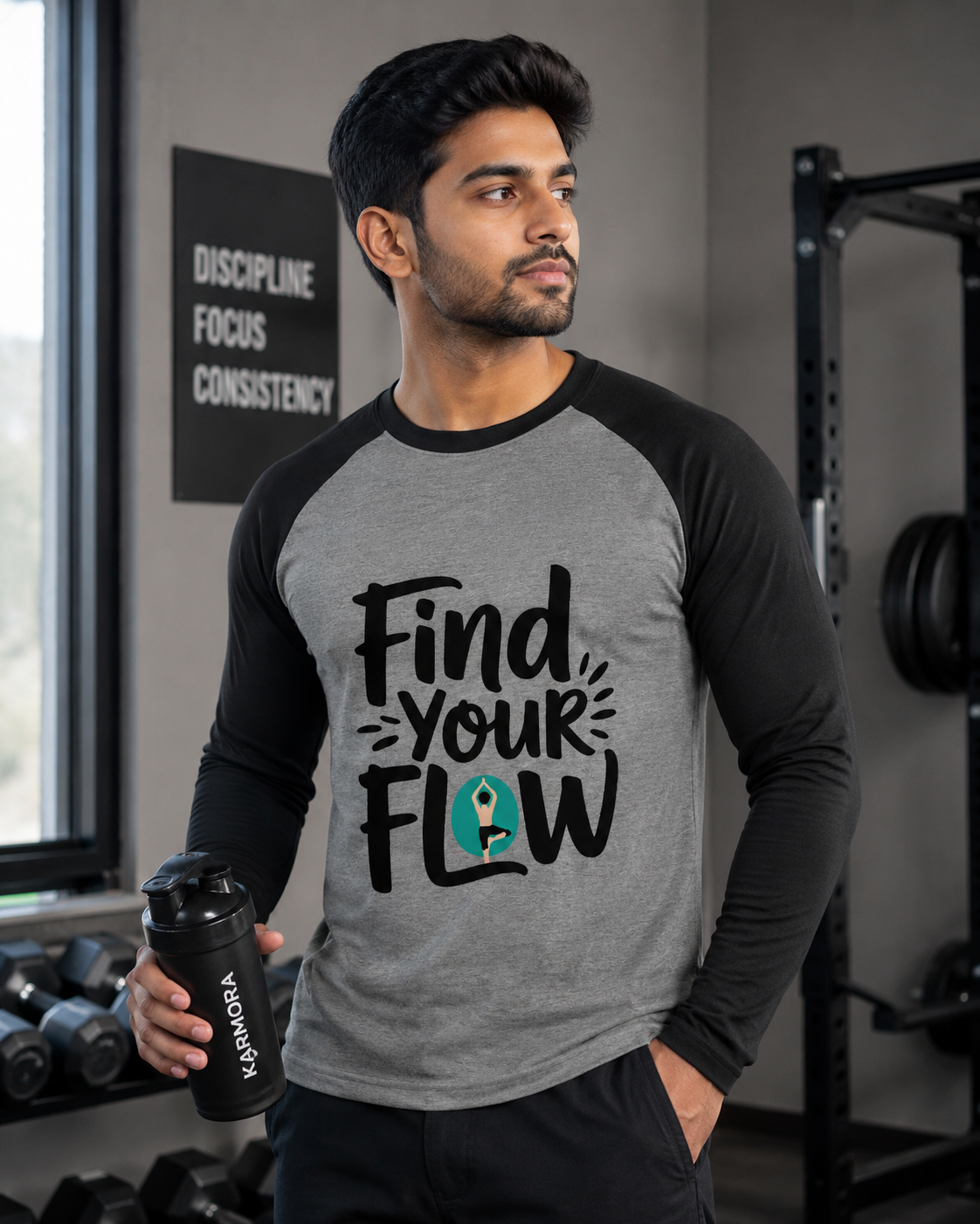 FIND YOUR FLOW - Unisex Raglan T-Shirt