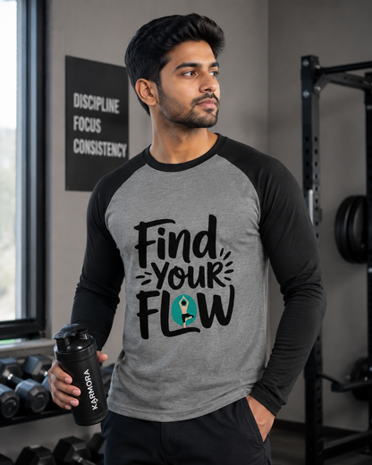 FIND YOUR FLOW - Unisex Raglan T-Shirt