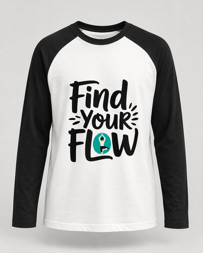 FIND YOUR FLOW - Unisex Raglan T-Shirt