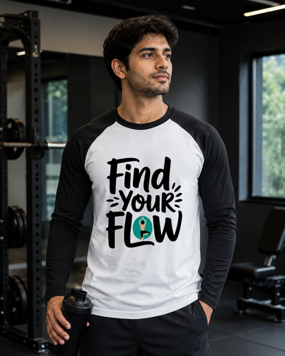 FIND YOUR FLOW - Unisex Raglan T-Shirt