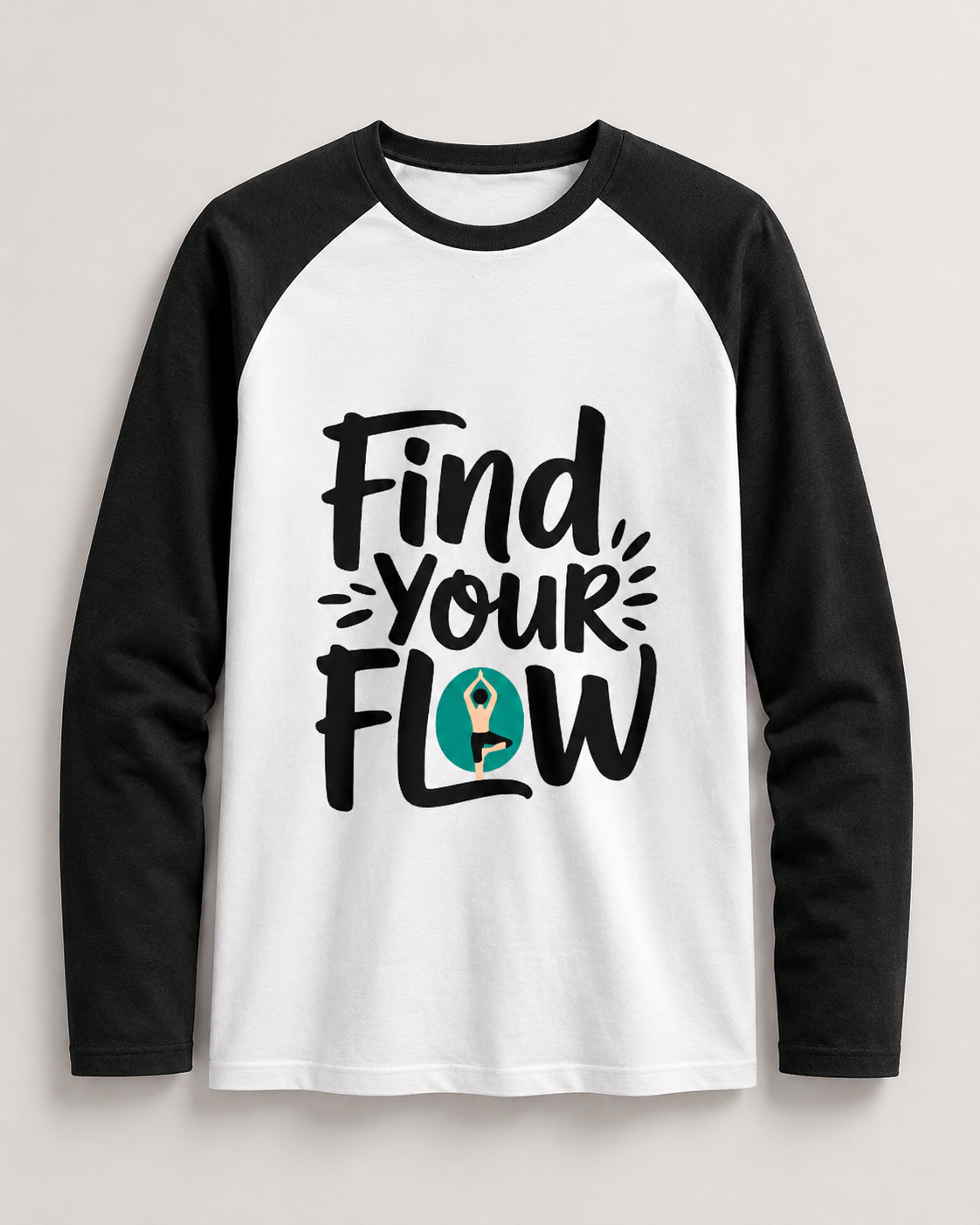 FIND YOUR FLOW - Unisex Raglan T-Shirt