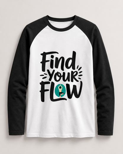 FIND YOUR FLOW - Unisex Raglan T-Shirt
