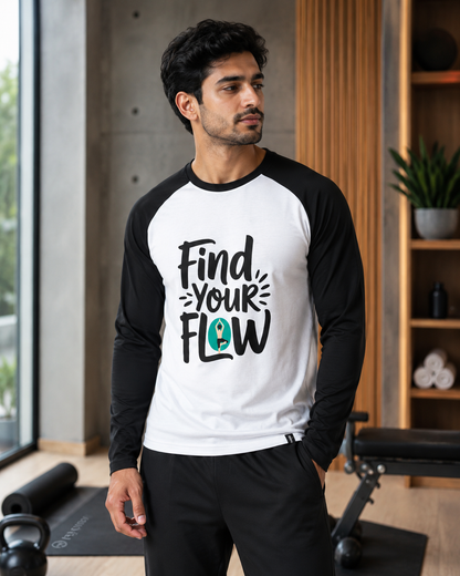 FIND YOUR FLOW - Unisex Raglan T-Shirt
