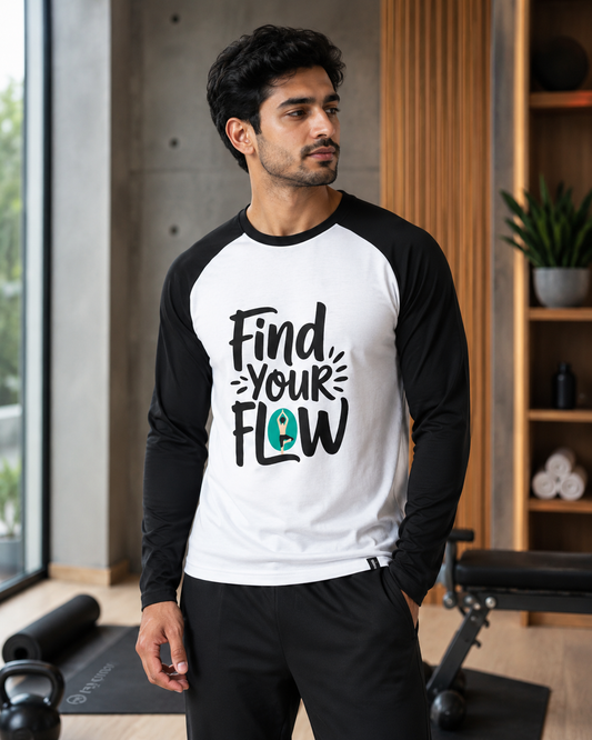 FIND YOUR FLOW - Unisex Raglan T-Shirt