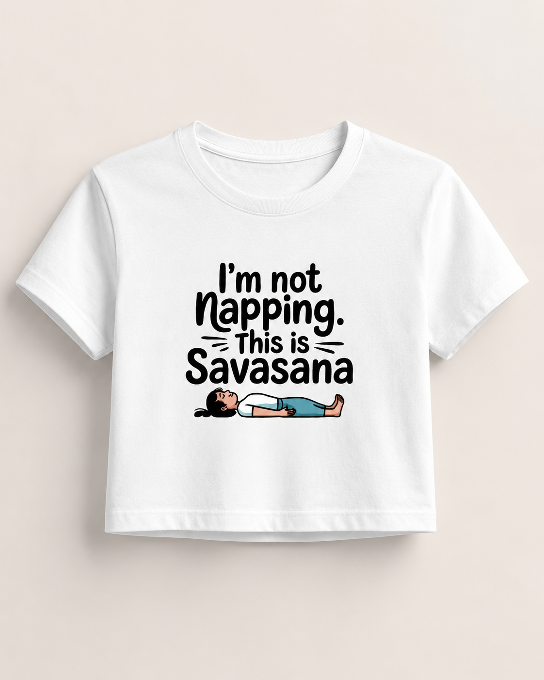 SAVASANA - Round Neck Crop Top