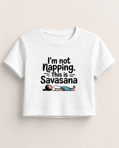 SAVASANA - Round Neck Crop Top