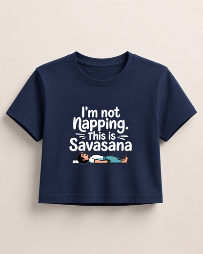SAVASANA - Round Neck Crop Top