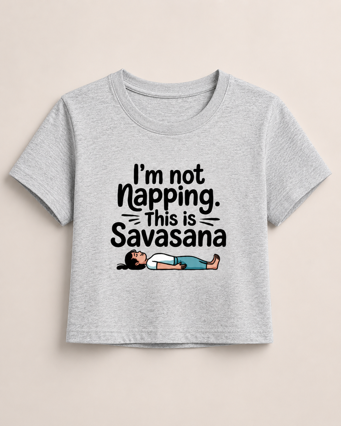 SAVASANA - Round Neck Crop Top
