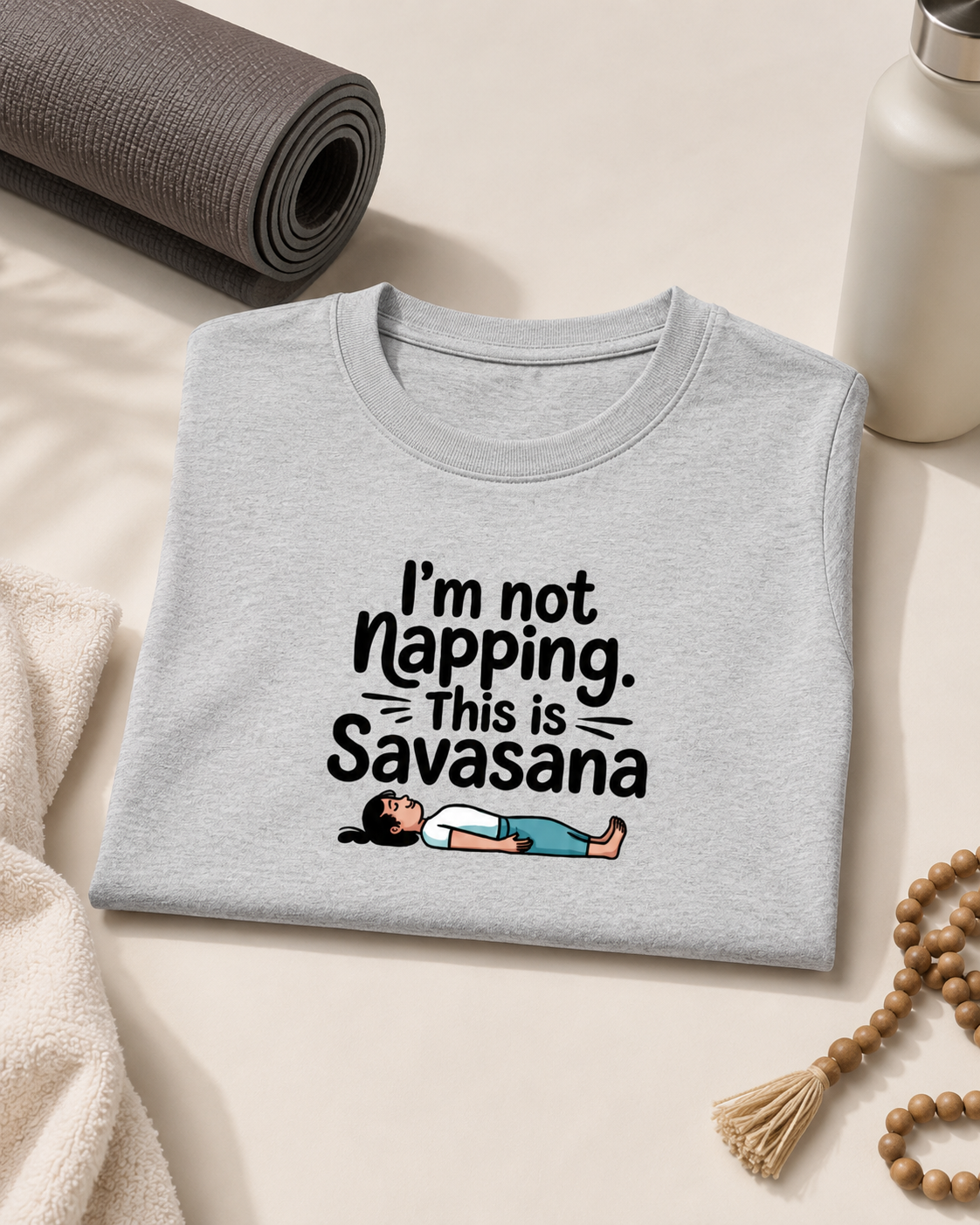 SAVASANA - Round Neck Crop Top