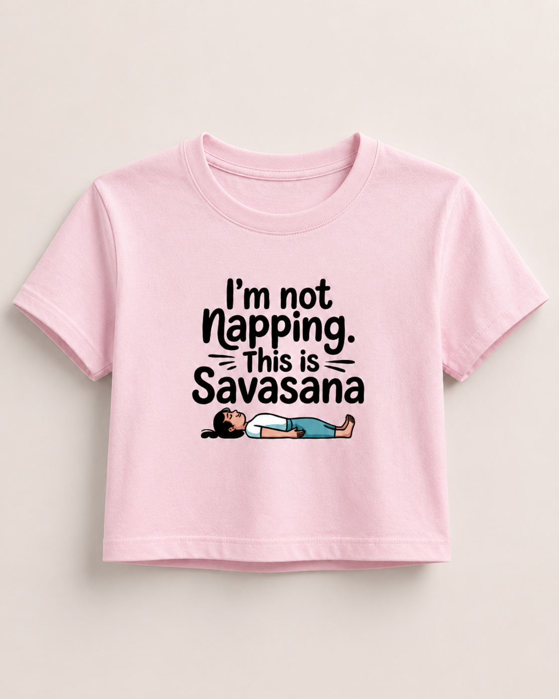 SAVASANA - Round Neck Crop Top