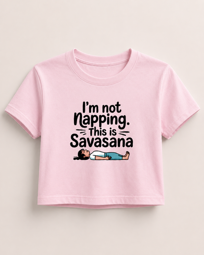 SAVASANA - Round Neck Crop Top