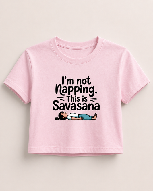 SAVASANA - Round Neck Crop Top
