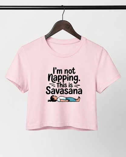 SAVASANA - Round Neck Crop Top