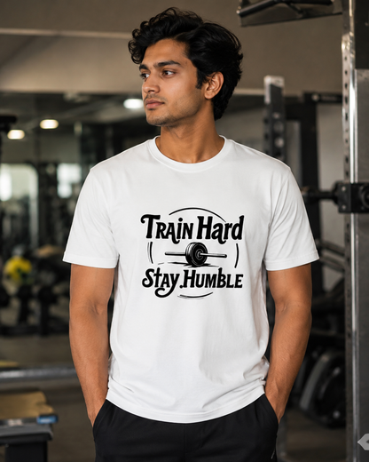 Train Hard - Round Neck T-Shirt