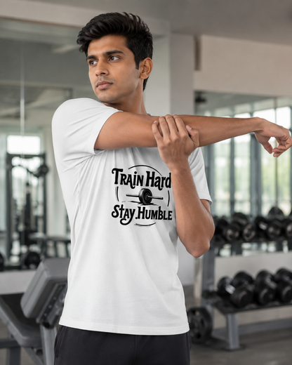 Train Hard - Round Neck T-Shirt