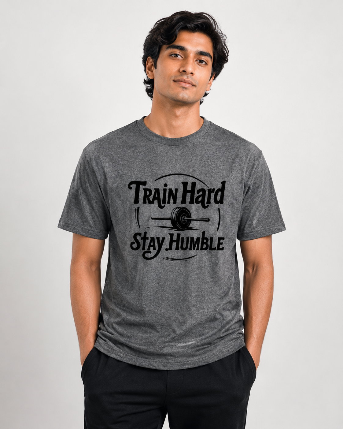 Train Hard - Round Neck T-Shirt