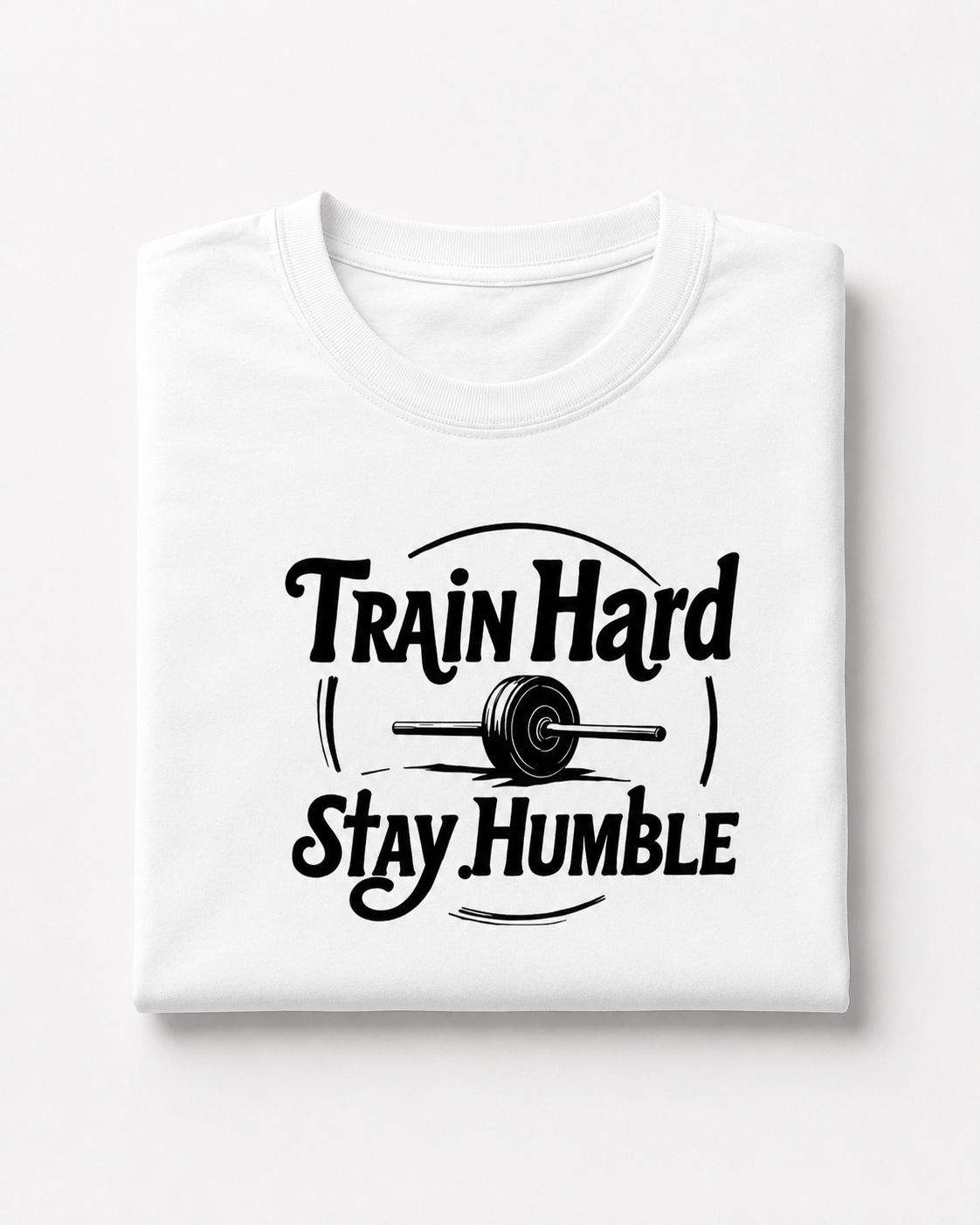 Train Hard - Round Neck T-Shirt