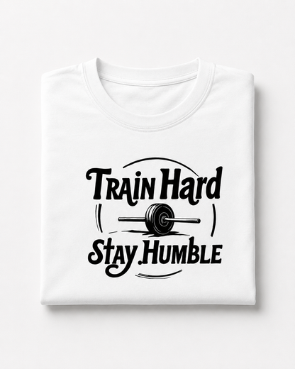 Train Hard - Round Neck T-Shirt