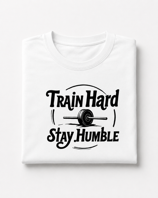 Train Hard - Round Neck T-Shirt