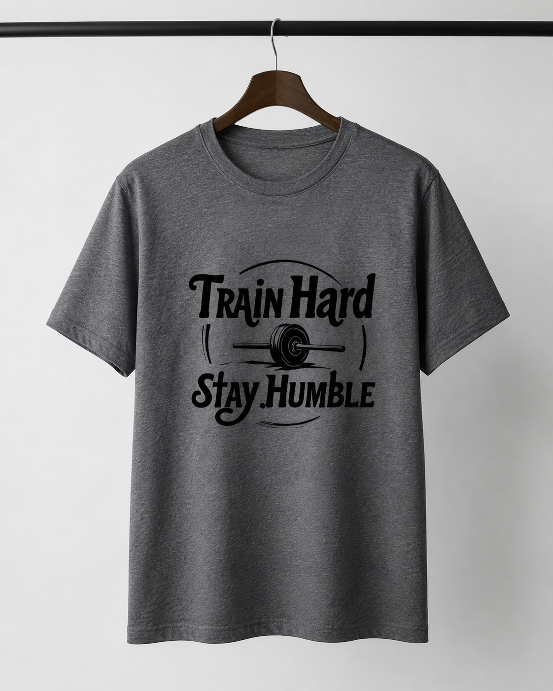 Train Hard - Round Neck T-Shirt