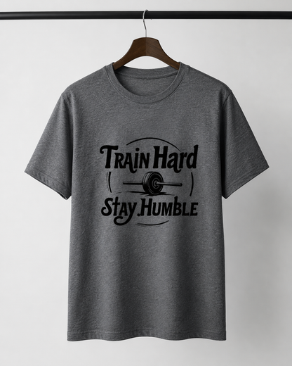 Train Hard - Round Neck T-Shirt