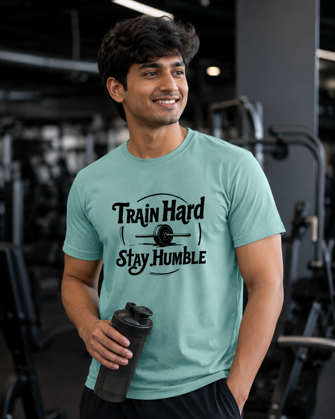 Train Hard - Round Neck T-Shirt