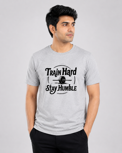 Train Hard - Round Neck T-Shirt