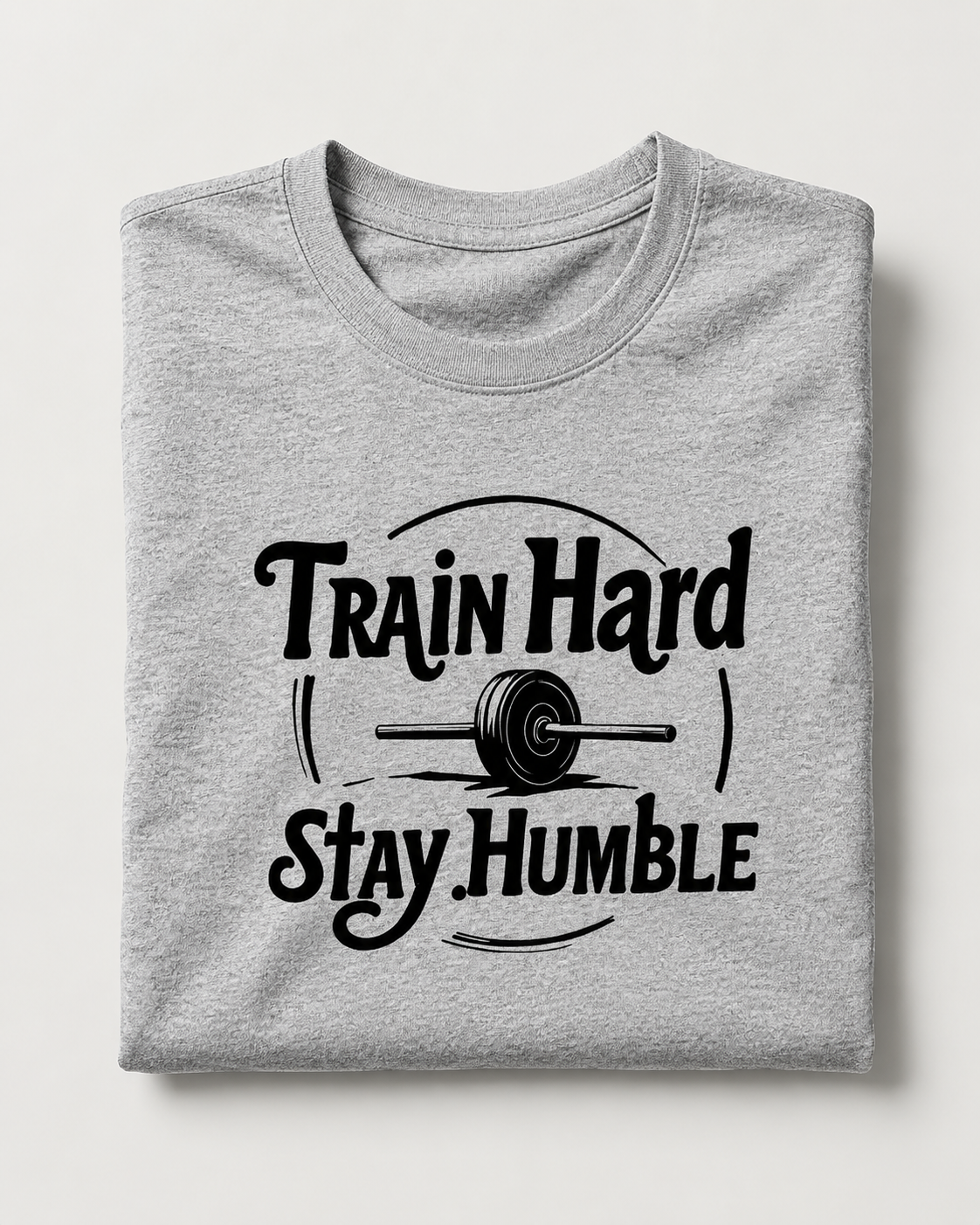 Train Hard - Round Neck T-Shirt