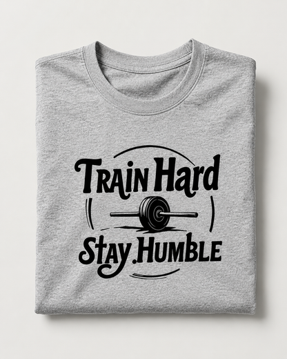 Train Hard - Round Neck T-Shirt